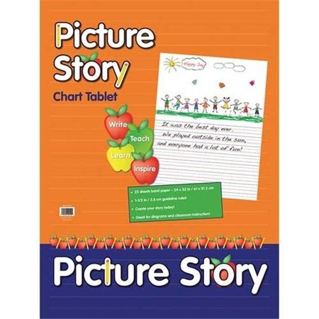 PACON CORPORATION Pacon PACMMK07430 Chart Tablet 24 x 32 1.5 in. Ruled Picture Story PACMMK07430